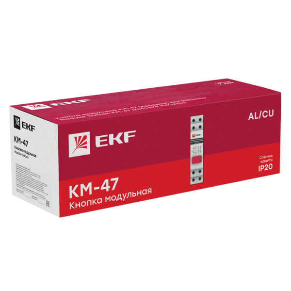 Кнопка модульная КМ-47 (красная) PROxima EKF