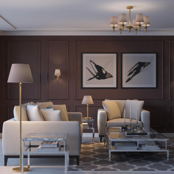 Бра E14 1*40W 220V MONTANA античная латунь,бежевый LUMION Бра E14 1*40W 220V MONTANA античная латунь,бежевый LUMION