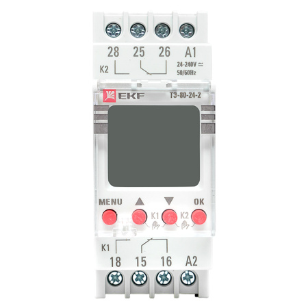 Таймер электронный двухканальный ТЭ-80 24-230В EKF