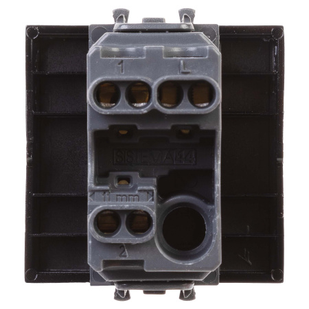 Переключатель одноклавишный модульный, "Avanti", "Черный квадрат", 2 модуля DKC