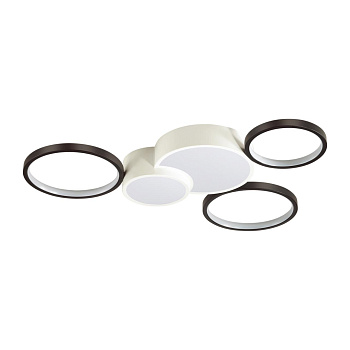 Люстра потолочная димм.с ДУ LED 80W 5280Лм 220V NORBERT белый,черный LUMION