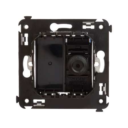 Розетка TV одиночная в стену, "Avanti", "Черный квадрат" DKC