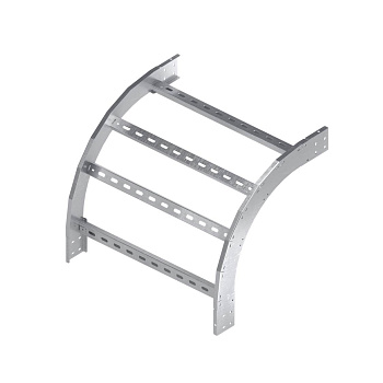 Угол лестничный вертикальный внешний 90 градусов 200х800, R600, горячеоцинкованный DKC