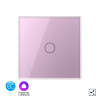 Одноклавишный проходной умный сенсорный выключатель EC, 1 пост, цвет розовый Livolo