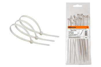 Хомут 2,5х60мм нейлон (белый) (25 штук) TDM