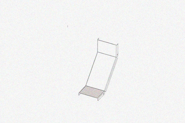 Крышка лотка КЛП 150х150-90 У3 для поворота трассы вверх на 90, окрашенная, S1,0