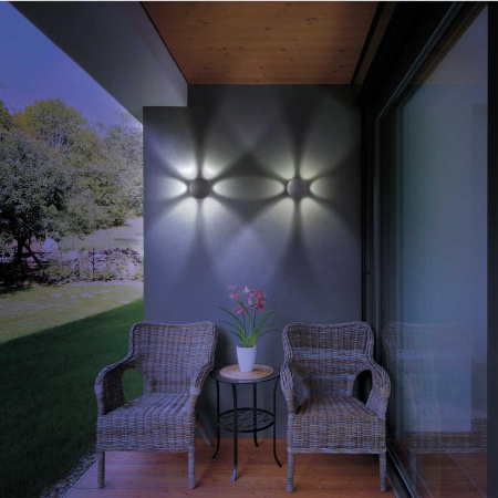 Ландшафтный настенный св-к IP54 LED 4000K 6W 85-265V CALLE темно-серый B NOVOTECH