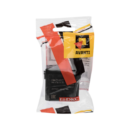 Датчик движения модульный, "Avanti", "Черный матовый", 1 модуль DKC