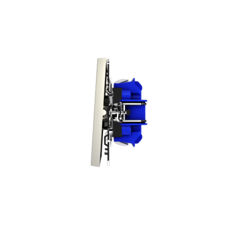 Выключатель с самовозвратом встраиваемый Voltum S70 одноклавишный 10А, (шелк)