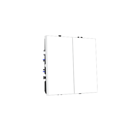 Выключатель с самовозвратом встраиваемый Voltum S70 двухклавишный 10А, (белый матовый)