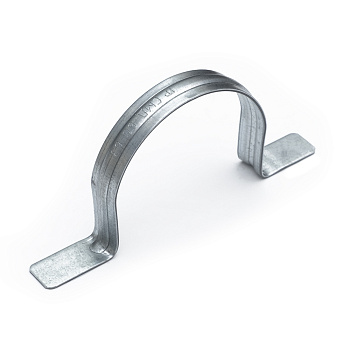 Скоба металлическая двухлапковая СМД d60-63 мм для монтажного пистолета (без отверстий) (50 шт/уп) Промрукав