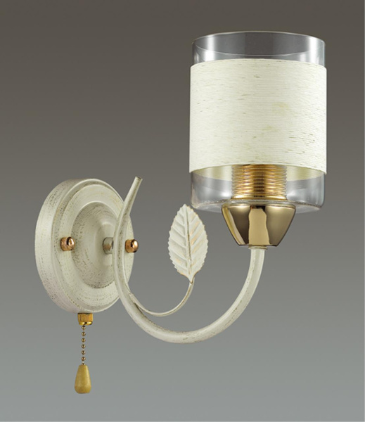 Бра E27 60W 220V FILLA золото,белый с золотой патиной LUMION