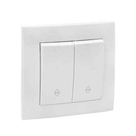 Валенсия Выключатель 2-кл, 10А белый проходной EKF
