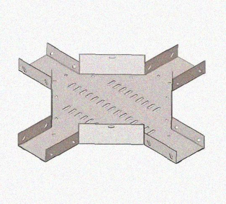 Лоток крестообразный перфорированный КМ 600х80 УХЛ1, горячее цинкование, S1,5