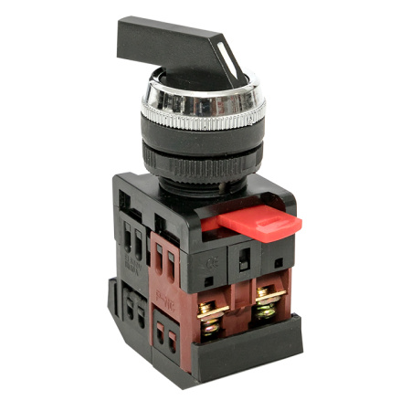 Переключатель АLСLR-22 3P черный NO+NC PROxima EKF