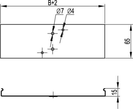 Накладка CGC для крышки лотка осн.150 DKC