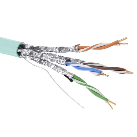 Кабель CAT 6А, U/FTP, нг(А)-HF, бухта 500м, аква DKC