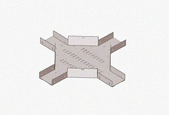 Лоток крестообразный замковый глухой КМЗГ 100х50 УХЛ1, горячее цинкование, S1,0