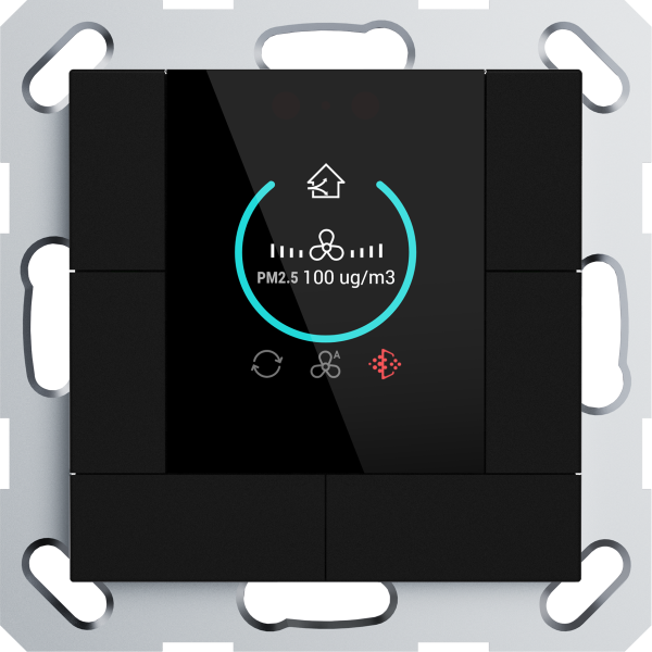 Donel Многофункциональный термостат KNX, 55 мм ЖК-экран, встроенный датчик температуры, 2 входных интерфейса. Функция термостата: HVAC, кондиционер, п