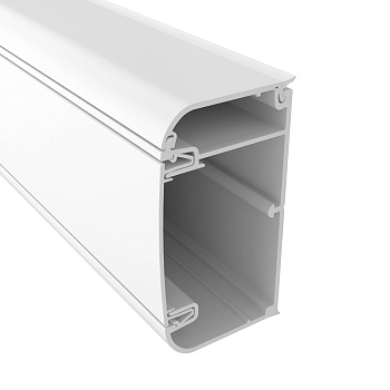 Кабель-канал 90х50 мм, с перегородкой, боковой и фронтальной крышками DKC Кабель-канал 90х50 мм, с перегородкой, боковой и фронтальной крышками DKC