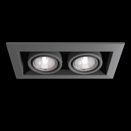 Встраиваемый светильник 2*GU10 50Вт Серебро IP20 Metal Modern DL008-2-02-S Technical