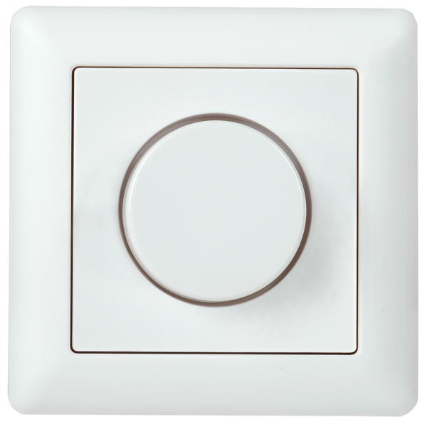 Диммер поворотный DALI (Broadcast) со встроенным БП 125мА пластик белый IEK