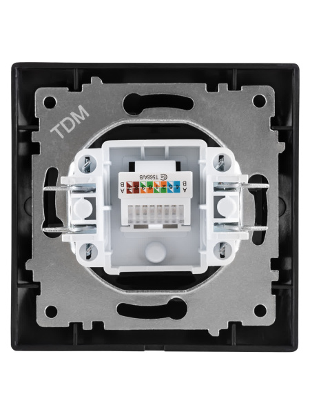 Розетка компьютерная RJ45 графит "Лама" TDM Розетка компьютерная RJ45 графит "Лама" TDM