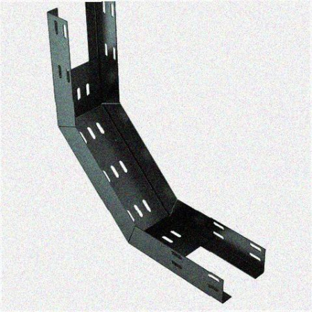 Лоток перфорированный КП 100х25-90 УТ1,5 для поворота трассы вверх на 90, оцинкованный лист S1,0