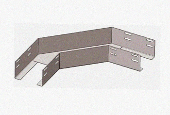 Лоток угловой перфорированный КГ 100х65-90 УТ1,5 поворот на 90, горячее цинкование, S1,2
