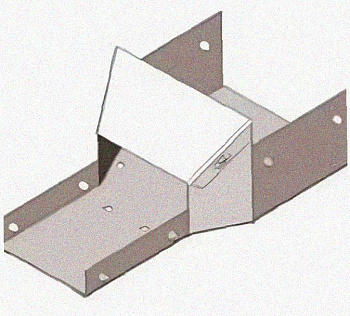Лоток переходной замковый ЛПЗ 300х65-100х50 УТ1,5, горячее цинкование, S1,5