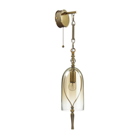 Бра с выкл.E14 1*40W BELL бронзовы/коньячный/стекло ODEON LIGHT