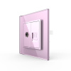 Розетка ТВ/ТЛФ Розовая Livolo