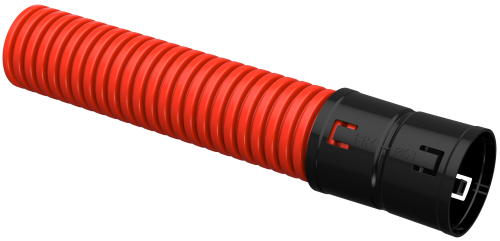 Труба гофрированная двустенная ПНД d=63мм красная (50м) IEK