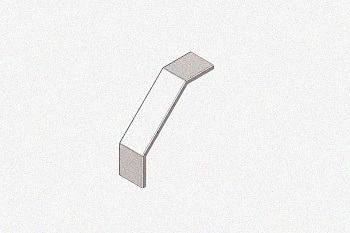 Крышка лотка замкового КЛСЗ 200х50-90 УХЛ1 для поворота трассы вниз на 90, горячее цинкование, S1,5