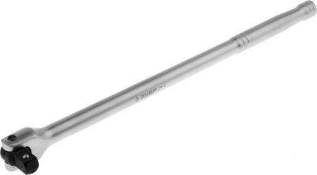 Вороток "Мастер" перекидной для торцовых головок (1/2"), Cr-V, хроматированное покрытие, 380мм ЗУБР