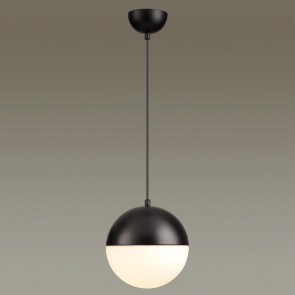 Подвес E27 1*40W PINGA черный/металл/белый/стекло B ODEON LIGHT