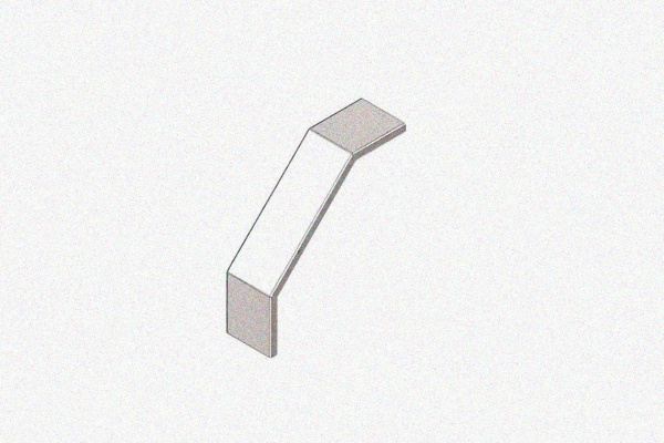 Крышка лотка замкового КЛСЗ 200х50-90 УХЛ1 для поворота трассы вниз на 90, горячее цинкование, S1,5