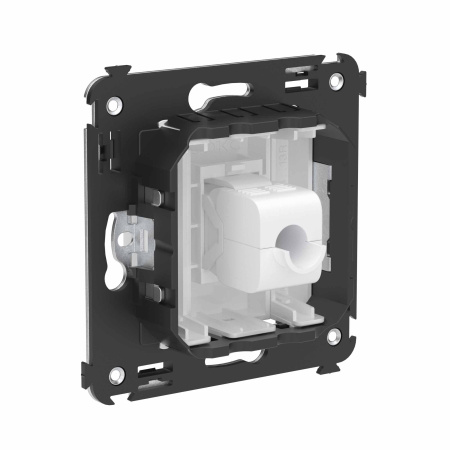 Компьютерная розетка RJ-45 без шторки в стену, кат.6 одинарная, "Avanti", "Белое облако" DKC