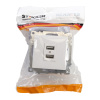 Розетка USB 2-местная (механизм), STEKKER GLS10-7115-01, 250B, 2,1А, серия Катрин, белый Розетка USB 2-местная (механизм), STEKKER GLS10-7115-01, 250B, 2,1А, серия Катрин, белый