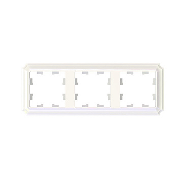 ATLASDESIGN ANTIQUE 3-постовая рамка, универсальная, жемчуг Systeme Electric