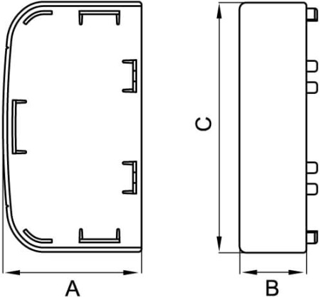 Заглушка 90х50 мм DKC