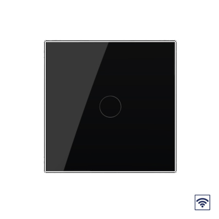 Сенсорный радиоуправляемый выключатель 1 клавиша 1 пост Черный Livolo