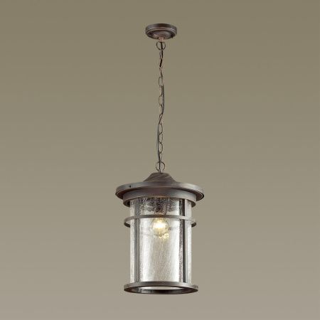 Уличный св-к-подвес IP44 E27 100W 220V VIRTA коричневый/патина ODEON LIGHT