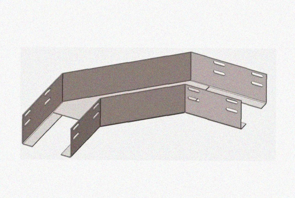 Лоток угловой глухой КГГ 200х200-90 УХЛ1 поворот на 90, горячее цинкование, S2,0
