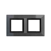 Рамка из металла, "Avanti", темно-серая, 2 поста (4 мод.) DKC