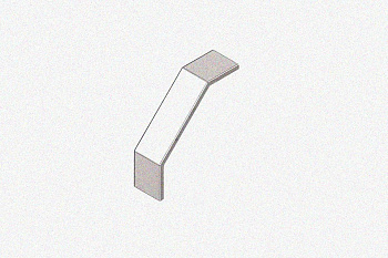Крышка лотка замкового КЛСЗ 500х100-90 УХЛ1 для поворота трассы вниз на 90, оцинкованный лист, S1,2