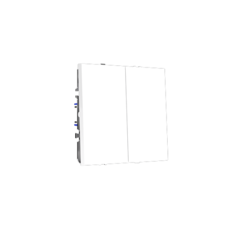 Выключатель с самовозвратом встраиваемый Voltum S70 двухклавишный 10А, (белый глянцевый)