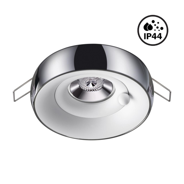 Св-к встр.влагозащ.IP44 GU10 50W 220V WATER белый/хром NOVOTECH