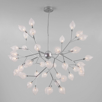 Подвесная люстра серебряного цвета 45*G4 3Вт серебряный IP20 Boccio (547 серебро) Bogate's