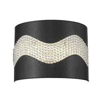 Бра Хром/Черный, Прозрачный E14 2*40Вт WE394.02.021 WERTMARK